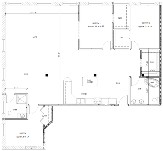 Unit #3 floor plan - 418 Shelden Ave