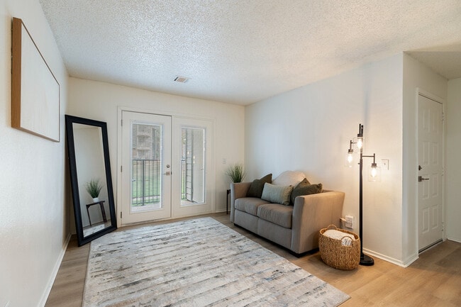 Living room and patio door - Bluff Creek