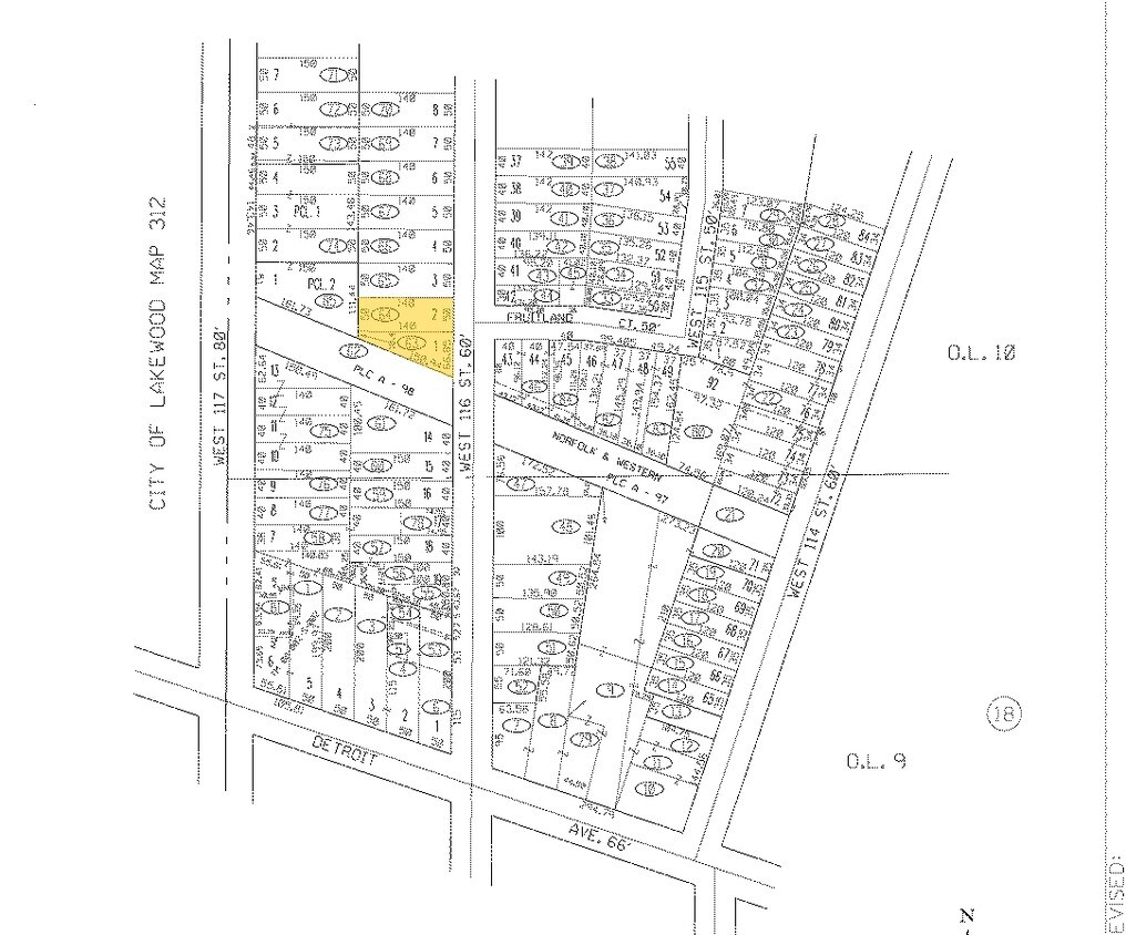 Mapa de la parcela - 1326 W 116th St