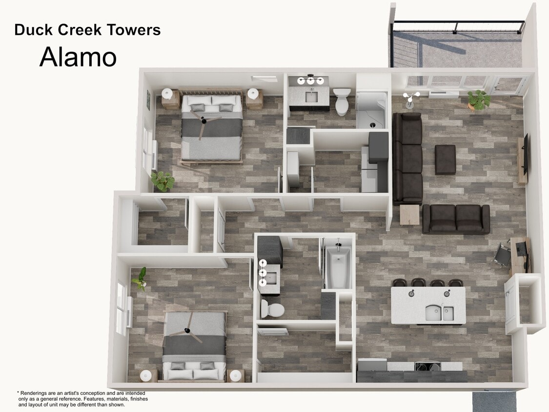 Plano de planta - Casa II Apartments