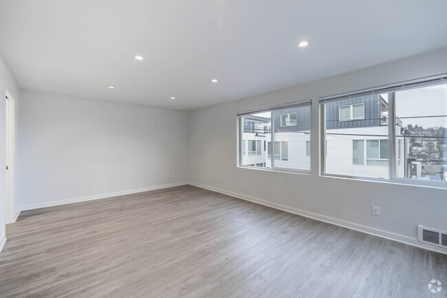 2BR, 1BA - 750SF - Living Room - Nordic View | Modern Living in the Heart o...