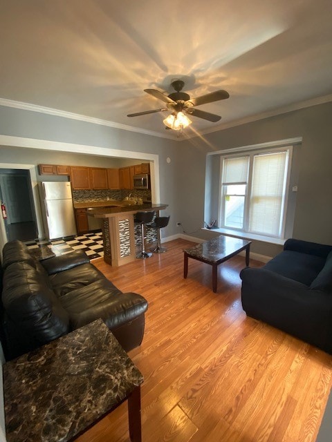 open floor plan of living room and kitchen - 109 Lexington Ave