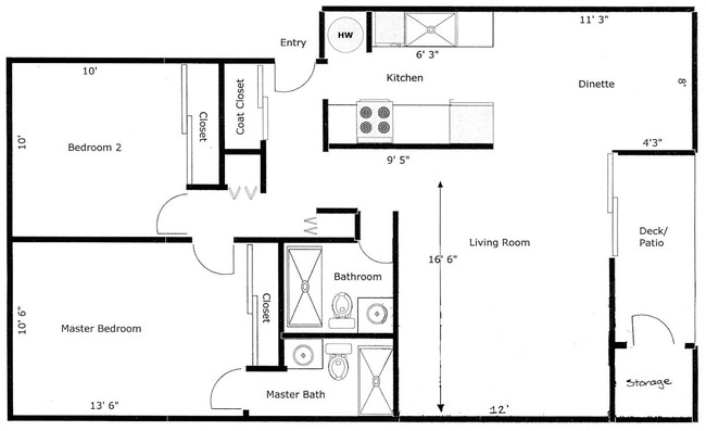 2BR/2BA - Holly Hill Manor