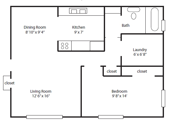 1HAB/1BA - Fountainview Village Apartments