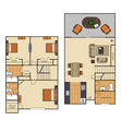 3 Bedroom, 2.5 Bathroom, 1398 Square Feet