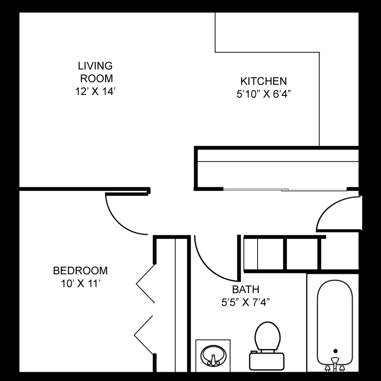 1BR/1BA - Park Ridge Apartments