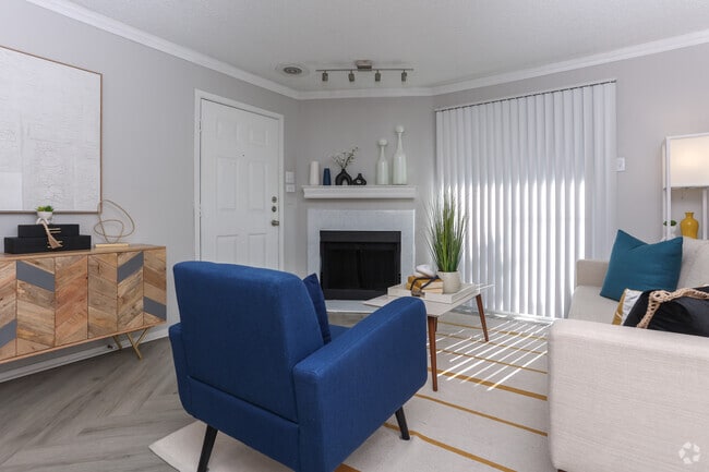 1BR, 1BA - A2 - Living Room - Savannah at North Dallas (Toscana)