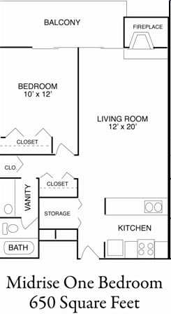 1BR/1BA - The Crossing Apartment Homes