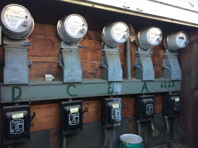 Separated Electricity Meters - 6222 Bear Ave