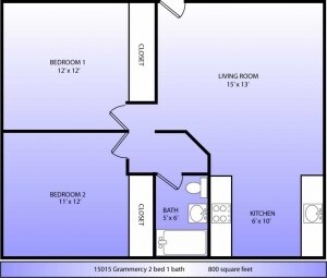 2BR/1BA - 15015 Gramercy Place Apts