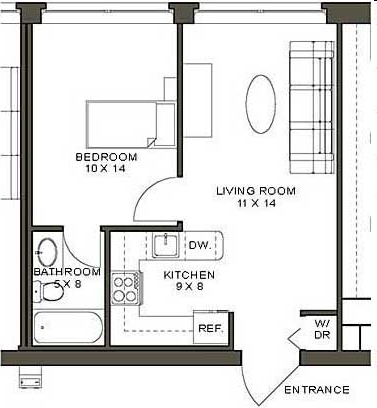 1BR/1BA - 257 Lafayette Center Lofts