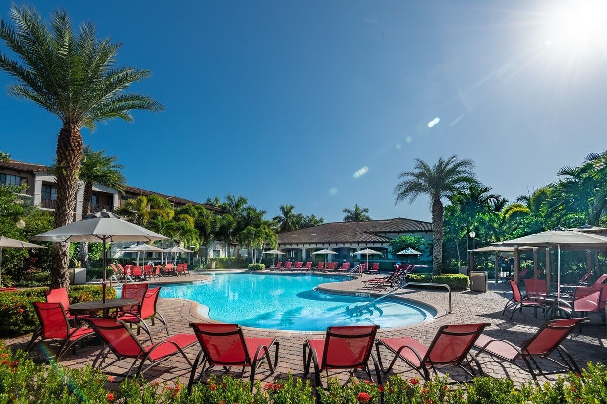 Resort-Style Pool with tanning chairs - The Park at Kendall