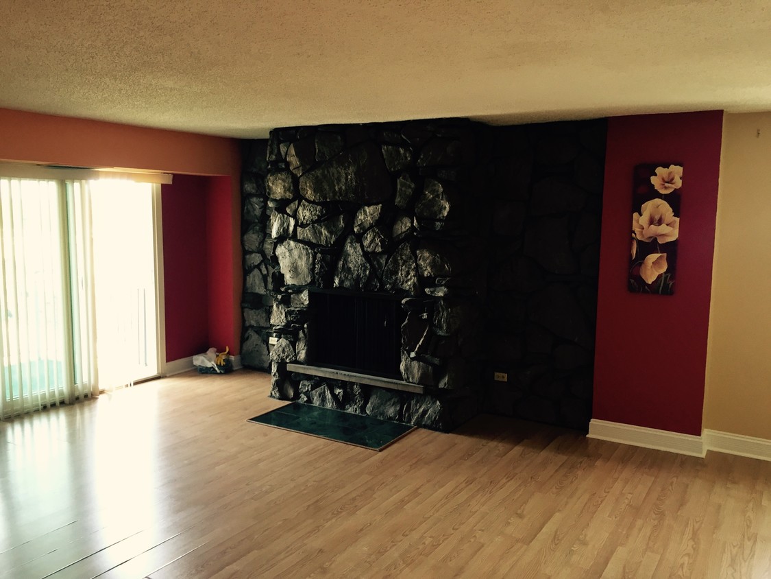 living room w/fireplace - 9514 Lawrence Ave