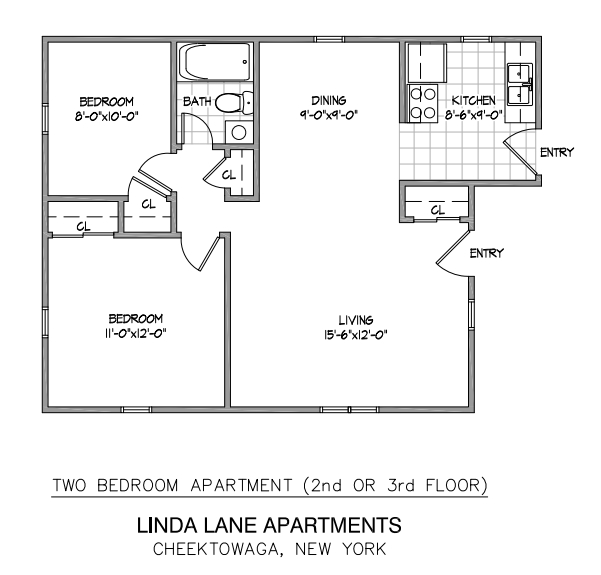 2HAB/1BA - Linda Lane Apartments