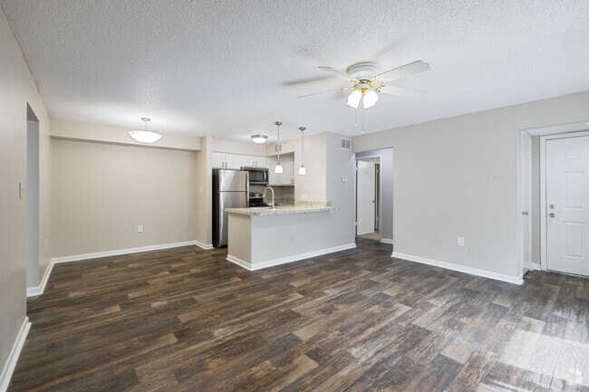 3BR, 2BA - 1,300SF - Kitchen, Living Room, Dining Room - Bellancia Apartments