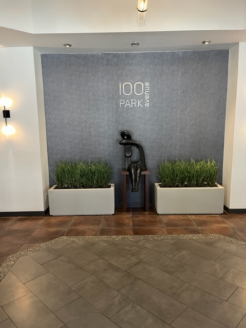 Main entrance and 24 hour security - 100 Park Ave W