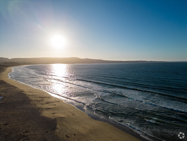 Chasing the sun golden kiss at Del Monte Sand Beach in Monterey, CA.