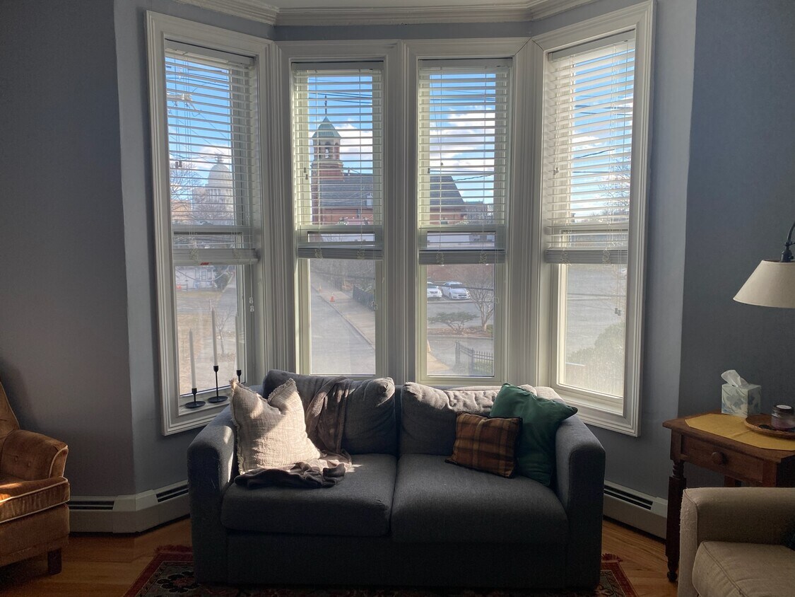 Living Room with State House View - 173 Orms St