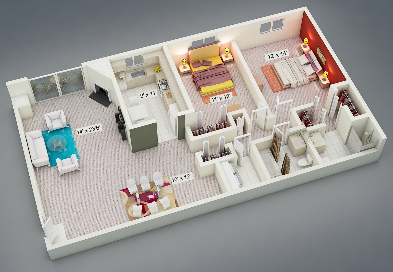 Tamarac Apartments – Two Bedroom Fairway