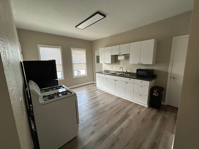 Oven, fridge, microwave, and other kitchen items included - 1449 W 50th St