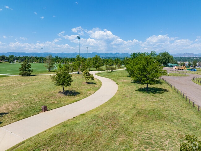 Take a stroll along the sprawling trails at Cornerstone Park in Englewood.