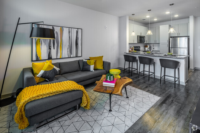 1BR, 1BA - A2 - 671SF - Living Room - Arya North Nashville