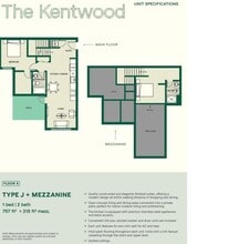 1 bed 2 bath loft - The Kentwood