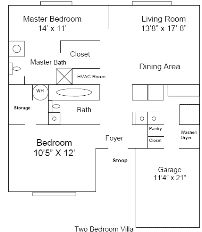 2HAB/2BA - Villas at Woodhaven