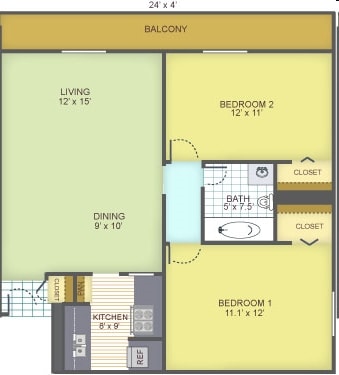 Harbour View Apartments – 2 Bedroom 1 Bath