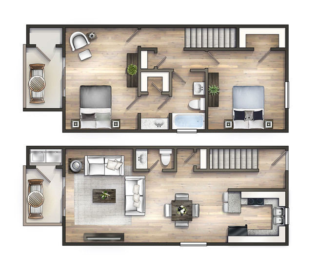 2x1.5 Townhouse - Oakbrook Village Apartments