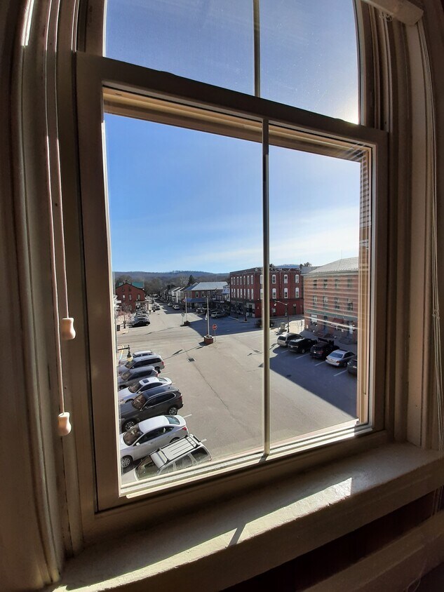 View of the square in Newport from bedroom - 24 N 2nd St
