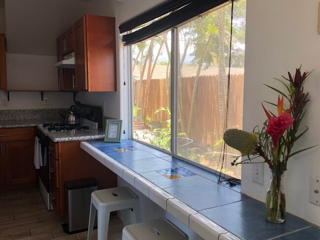 View of Haleakala and onto garden with sitting area - 1880 Anapa Plz