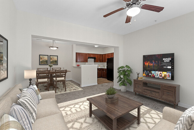 Living Room to Kitchen Flow - Ashley Square at SouthPark