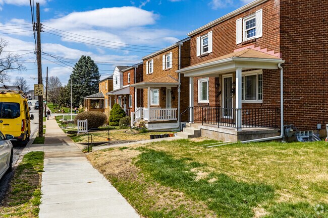 Rows of houses with well-kept yards line the streets of Swissvale.