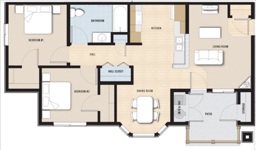 Plano de planta - King's Station Apartments