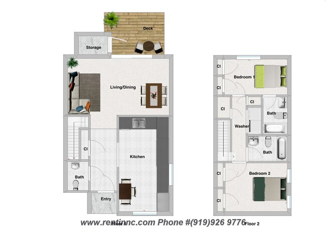 Foto del edificio - 2 Bed 2.5 Bath Townhouse in N. Raleigh nea...