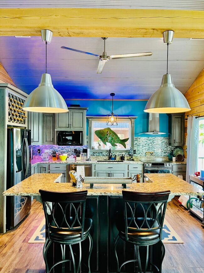 Kitchen with Bar Area - 1964 Catfish Ln