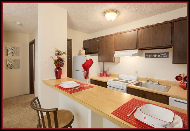 Cocina y pasillo - Huntington Place