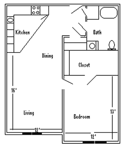 1HAB/1BA - Beaver Brook Elderly Housing