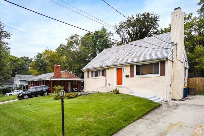 Brick homes are common in New Carrollton, like this minimal traditional-style home.