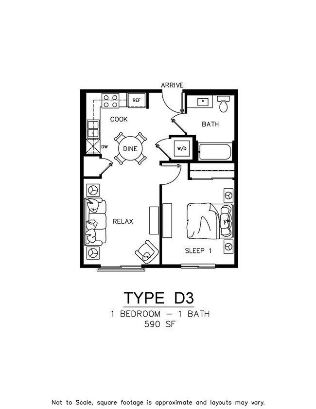 Building Photo - Unit Type: D3 | 1 Bed | 1 Bath