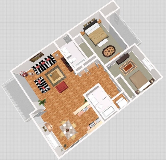 2x2 1000 pies cuadrados - Magnolia Grove Condominiums