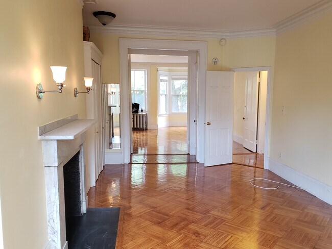 Bedroom toward living room - 74 Mount Vernon St