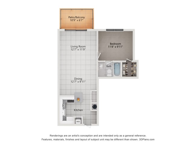 A2_1Bed_1Bath_ 790 Sq Ft - 4120 at Palm Beach Gardens Apartments