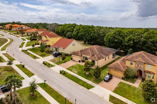 Aerial of Crestridge At Leesburg is Home to an Assortment of Spanish-Style Homes In Sunnyside