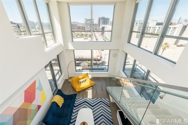 Main living room from loft - 435 China Basin St