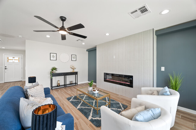 Living Room with Fireplace - 1010 E Indianola Ave