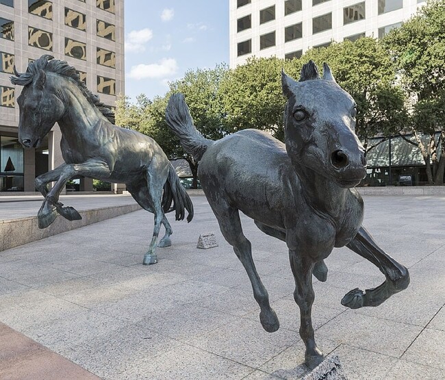 The Mustangs of Las Colinas sculpture is Irving's most-visited landmark