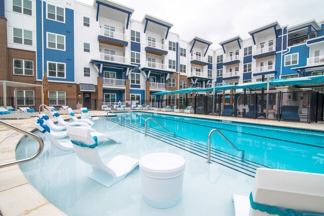 Sparkling Swimming Pool at Hawthorne at Indy West in Wilmington, NC - Hawthorne at Indy West