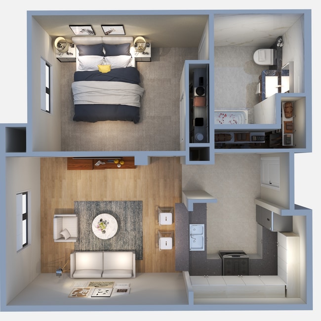 1x1 Mira Vista Villas Floorplan -View 2.jpg - Mira Vista